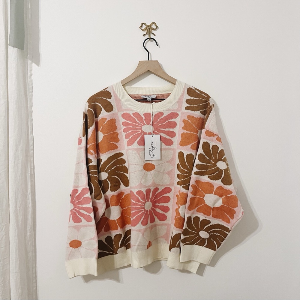 Floral Patterned Sweater
